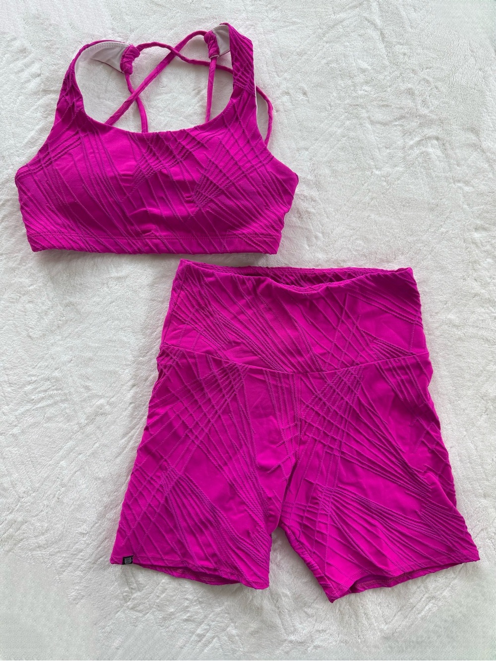 Onzie High-Waist Athletic Shorts and Sports Bra Set